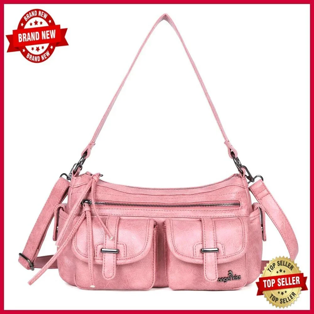 Medium Hobo Crossbody Bag with Adjustable Strap and Multiple Pockets